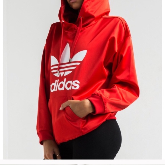 adidas satin hoodie